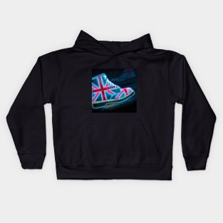 Union Jack Neon Glow Docs Kids Hoodie